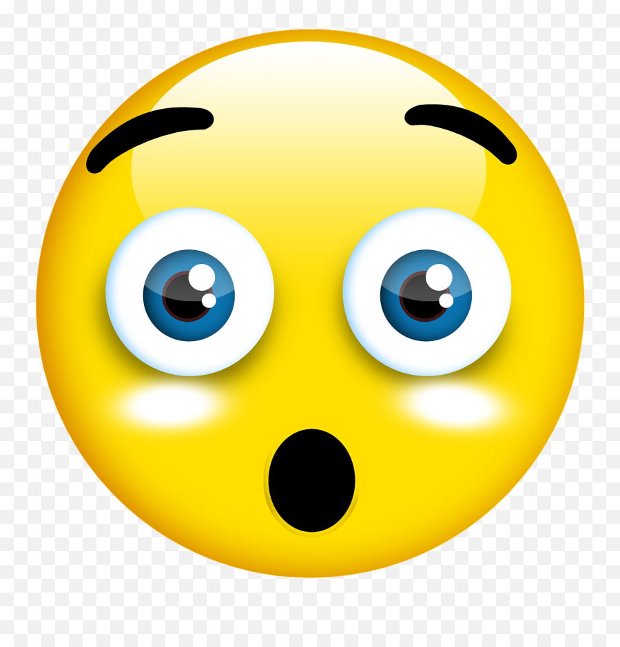 Smiley Oh My God 3d Button - Free Image On Pixabay Surprised Free Emoji Clipart Png,Simley Face Text Icon