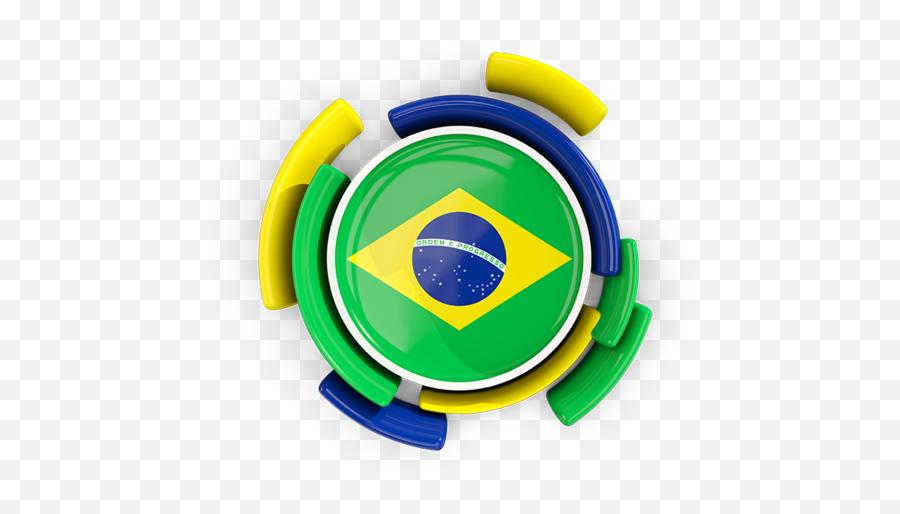Round Flag With Pattern Illustration Of Brazil - Icon Ghana Flag Png,Brazil Icon