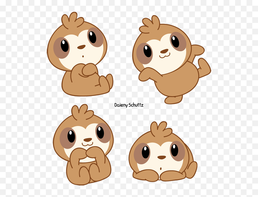 Download Hd Cute Sloth Png - Kawaii Sloth,Sloth Png