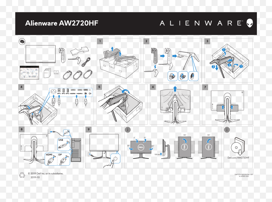 Alienware Aw2720hf 27 Inch Gaming Monitor Installation Guide Png Icon