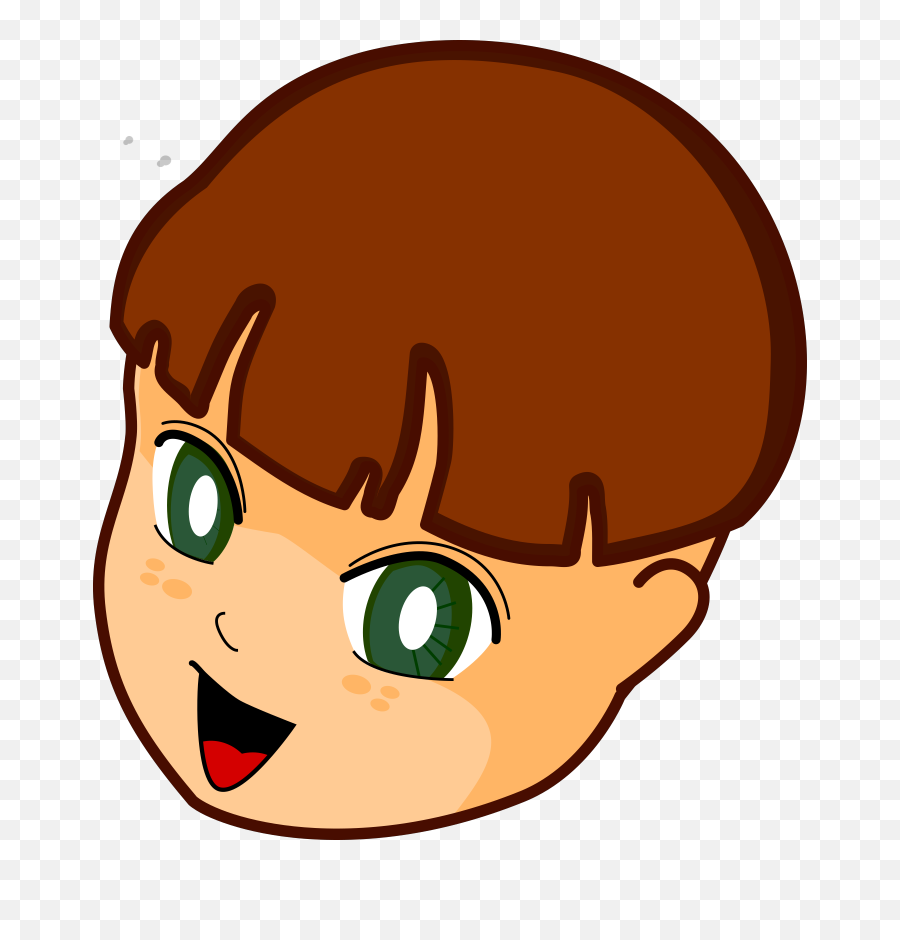 Library Of Clip Black And White Stock Boy With Hair - Cartoon Boy With Brown Hair And Green Eyes Png,Anime Eyes Png