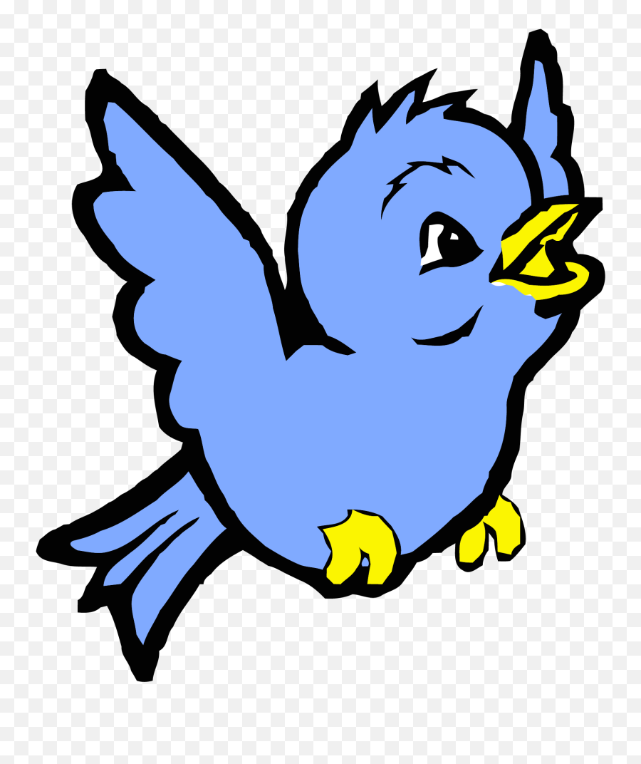 Cornflower Blue Bird Cartoon Clipart Png U2013 Clipartlycom - Blue Bird Cartoon Png,Elephant Clipart Transparent