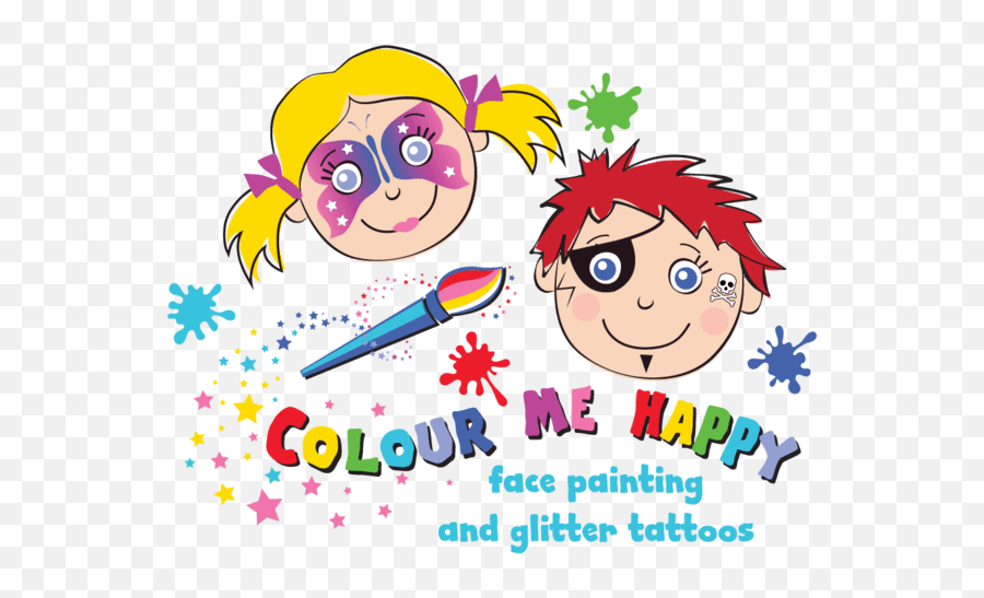 Banner Free Face Painting Clipart - Cartoon Face Painting Clipart Png,Painting Clipart Png