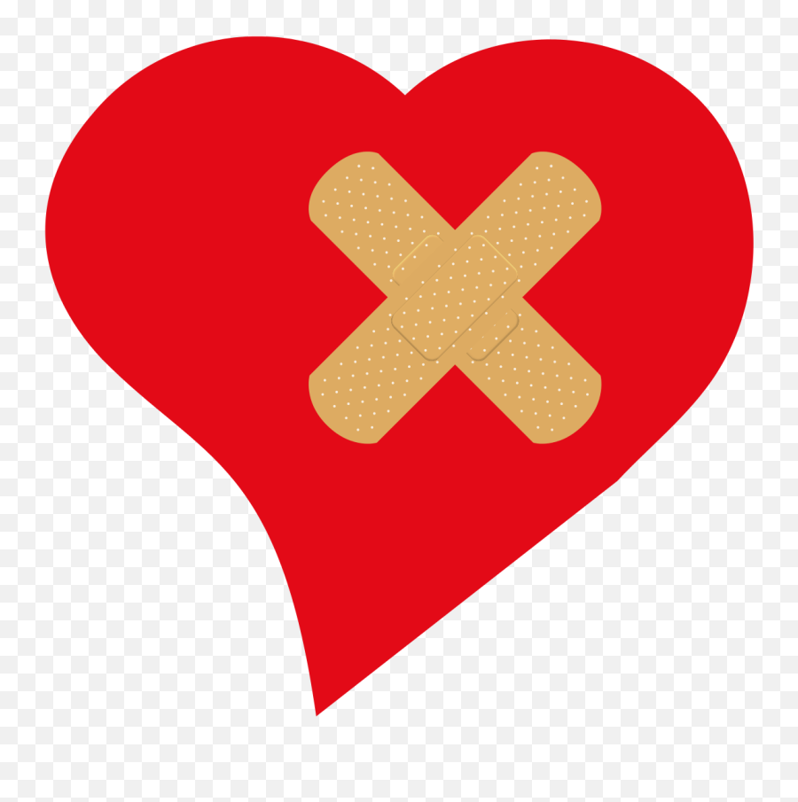Love Heart Bandaged - Heart With Bandaid Png,Bandage Png