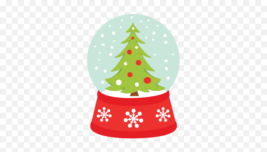Download Hd Christmas Tree Snow Globe - Christmas Snow Globe Clip Art Png,Snow Globe Png
