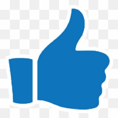 Blue Thumbs Up Transparent Png - Transparent Youtube Like Button,Youtube Thumbs Up Png