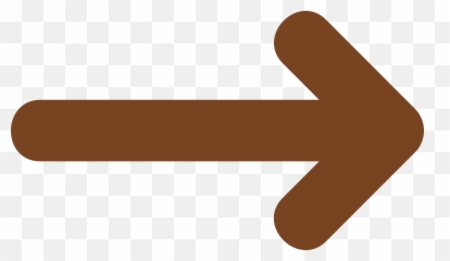 Long And Small Design Arrow Right Daily Cliparts - Brown Png