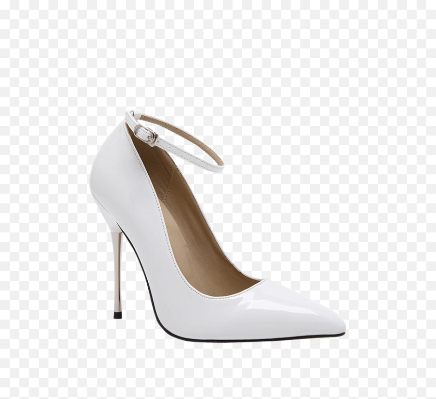 White Ankle Strap Stilettos Png Image - White Heels Transparent Background,Heels Png
