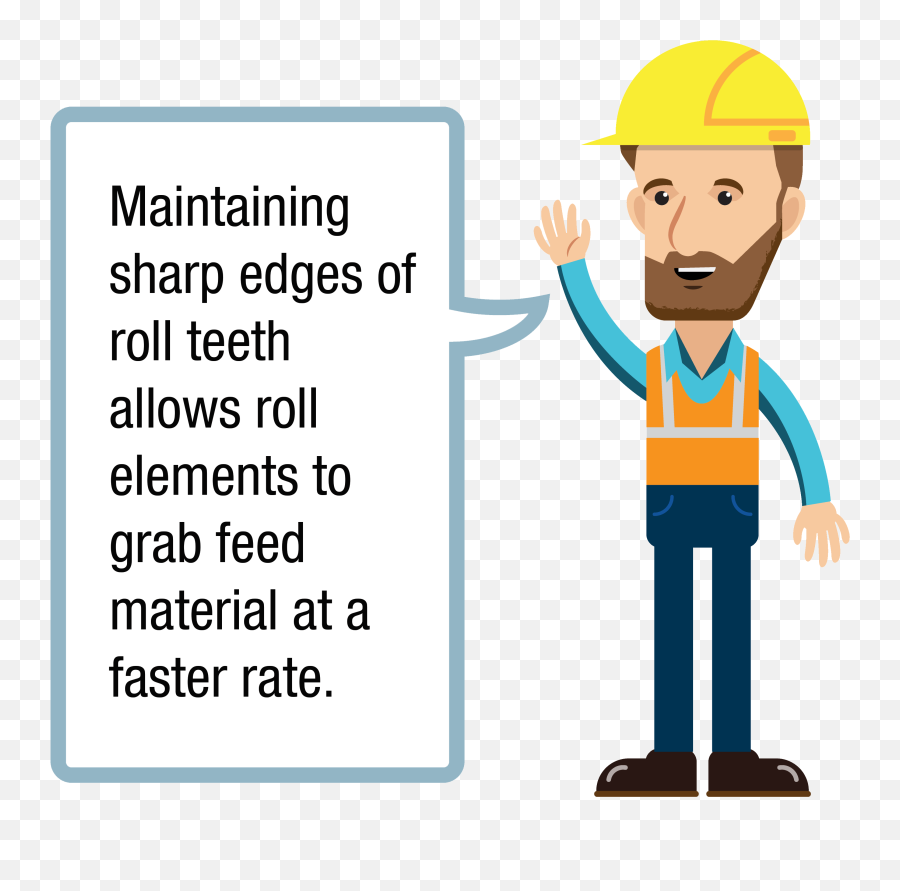 Reducing Roll Crushersizer Downtime With Weld - On Teeth Cartoon Png,Teeth Png