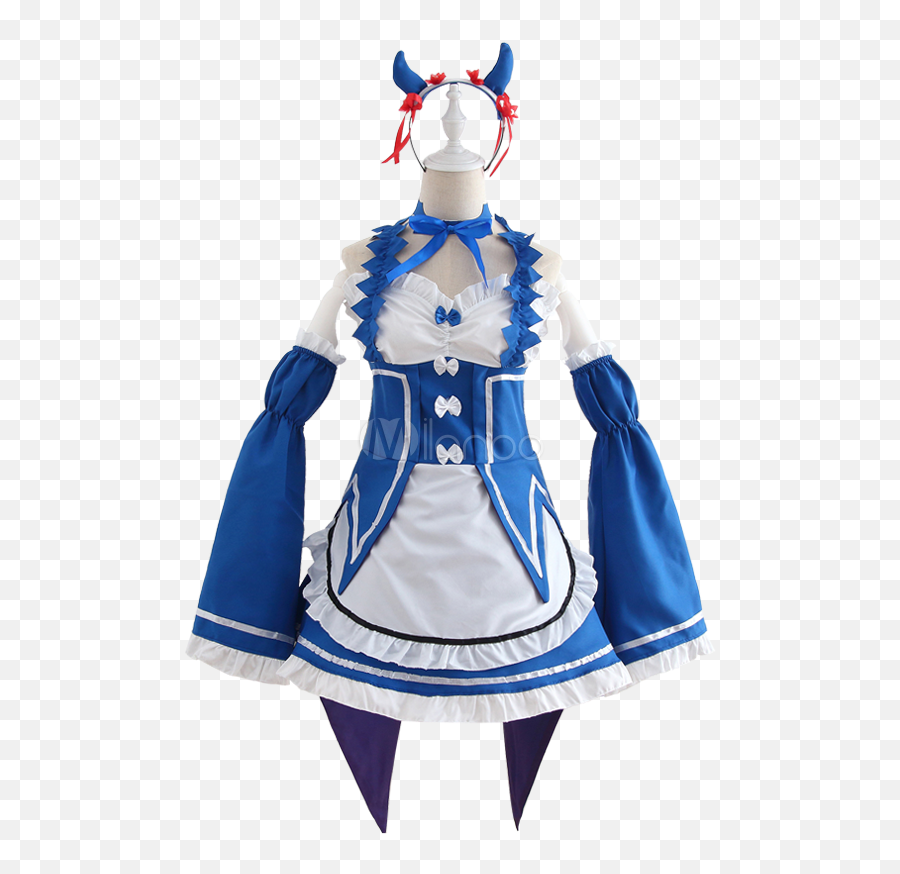 Re Zero Starting Life In Another World Rem Ram Halloween Little Demon Version Cosplay Costum - Cosplay Png,Rem Png