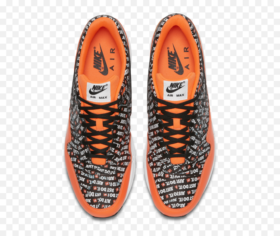 Nike Air Max 1 Prm Just Do It Orange Black 875844 - 008 Nike Free Png,Just Do It Transparent