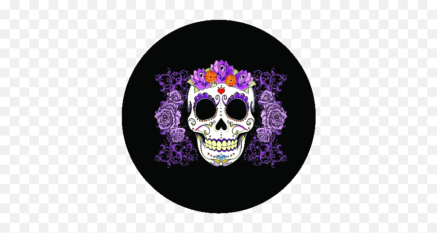 Download Sugar Skull With Flower Crown - Calavera Mega Francesita Png,Sugar Skull Png