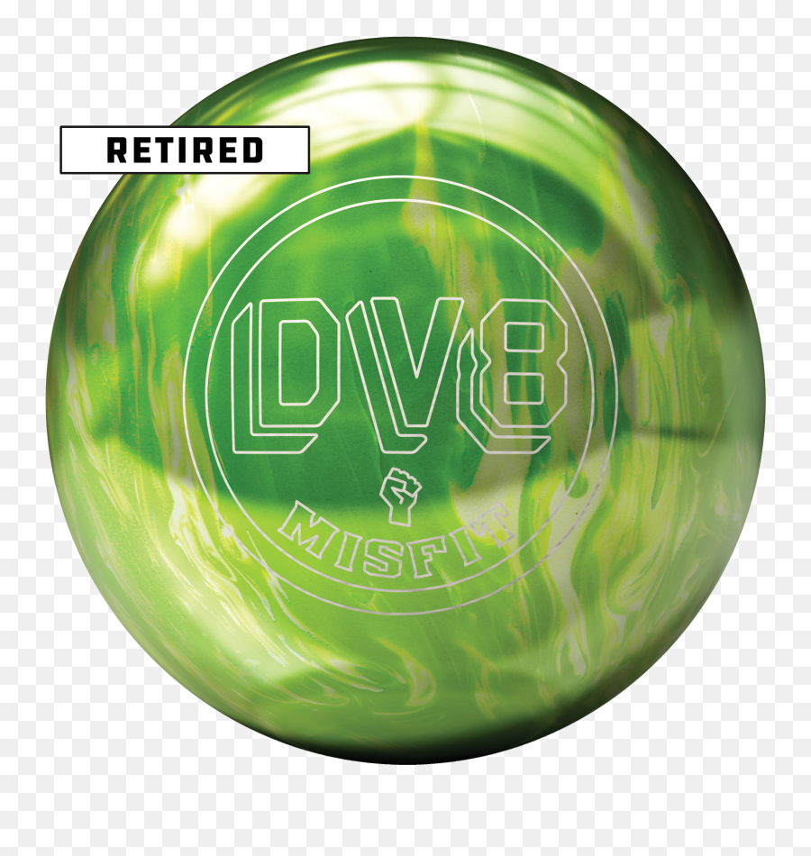 Misfit Green White Dv8 Bowling - Language Png,White Ball Png