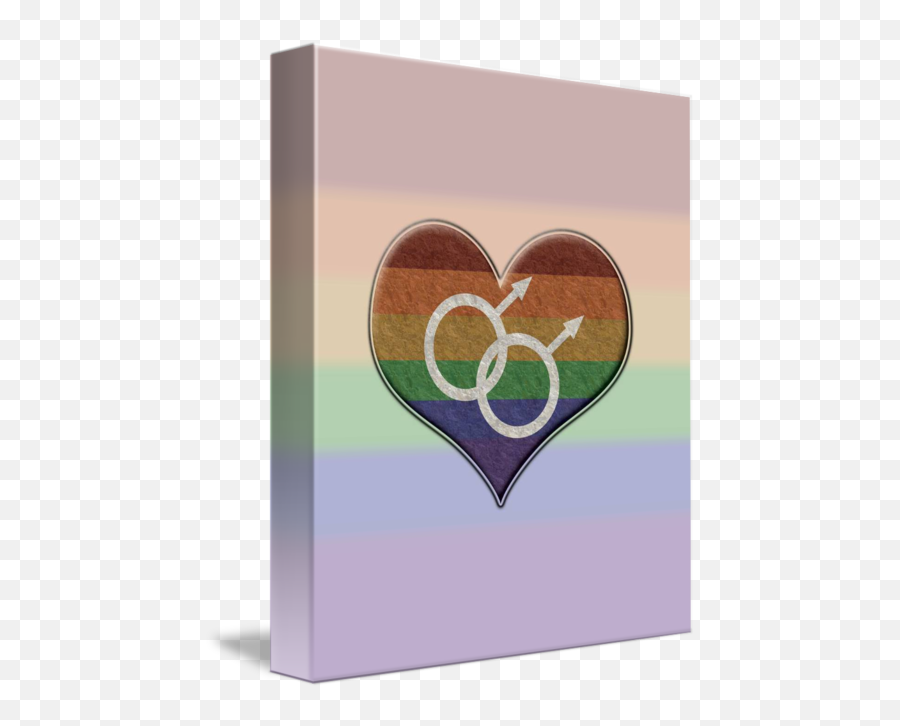 Gay Pride Rainbow Heart With Male Gender Symbol By Tavia Walker - Girly Png,Rainbow Heart Png