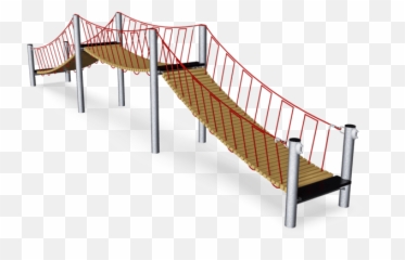 Bridge With Wooden Slats 12m Play Bridges - Solid png
