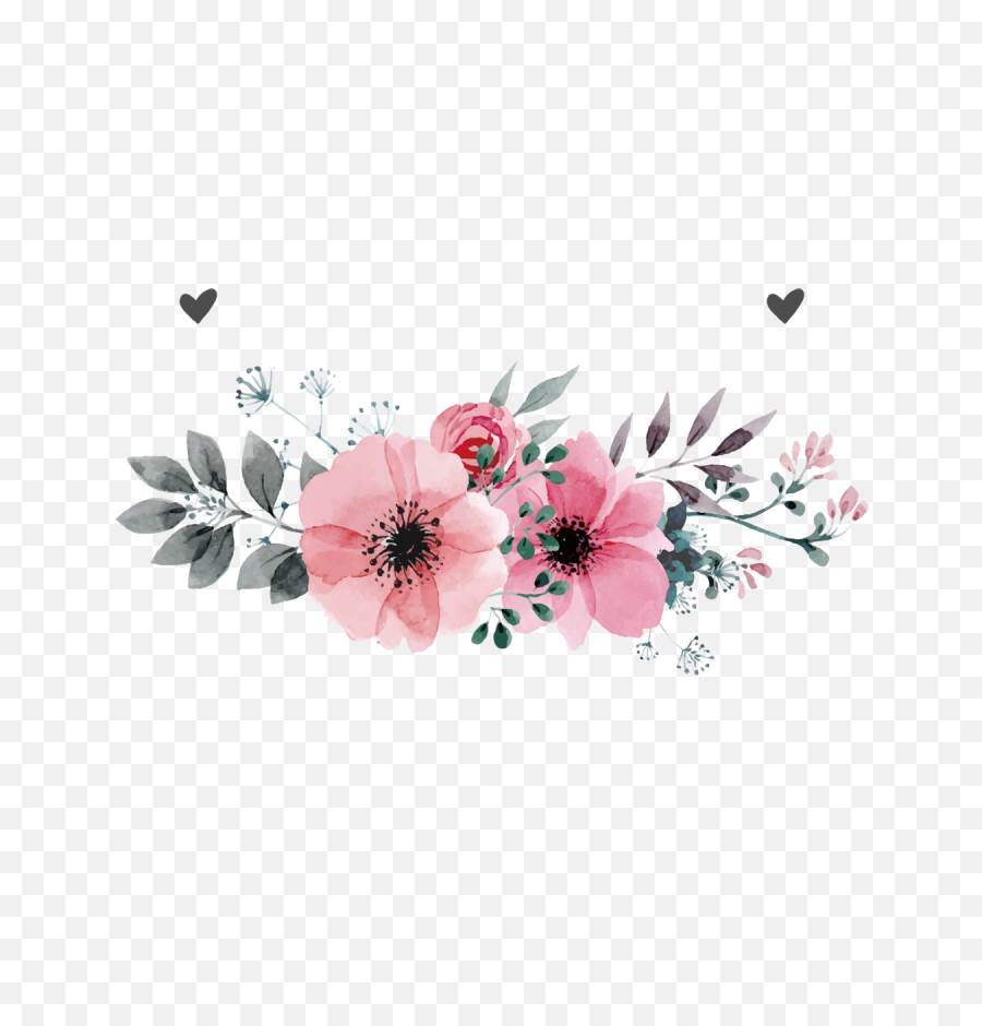 Watercolor Flowers Png - Flower Png White Background,Watercolor Flower Png