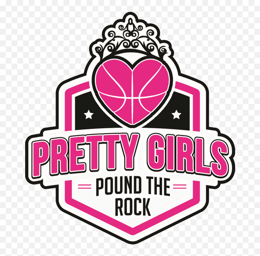 Girls Basketball Pretty Pound The Rock Llc United - Girly Png,Pound Logo