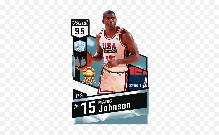 91 Magic Johnson - Dwight Howard 2k Card Png,Magic Johnson Png