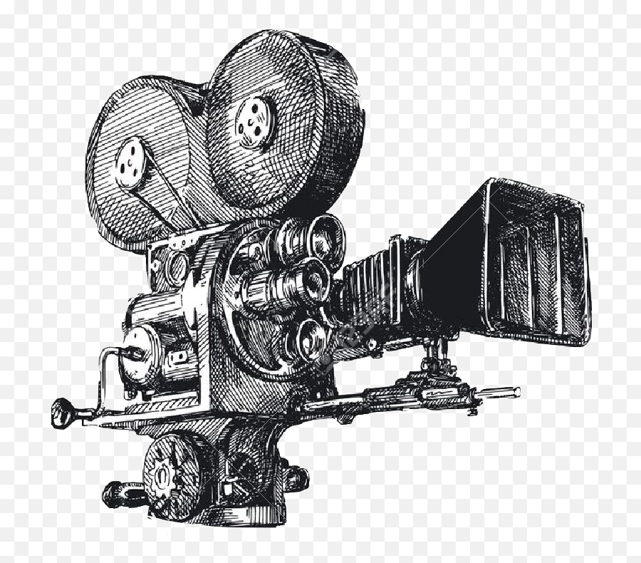 Film Camera Drawing Png - Movie Film Camera Drawing,Camera Film Png