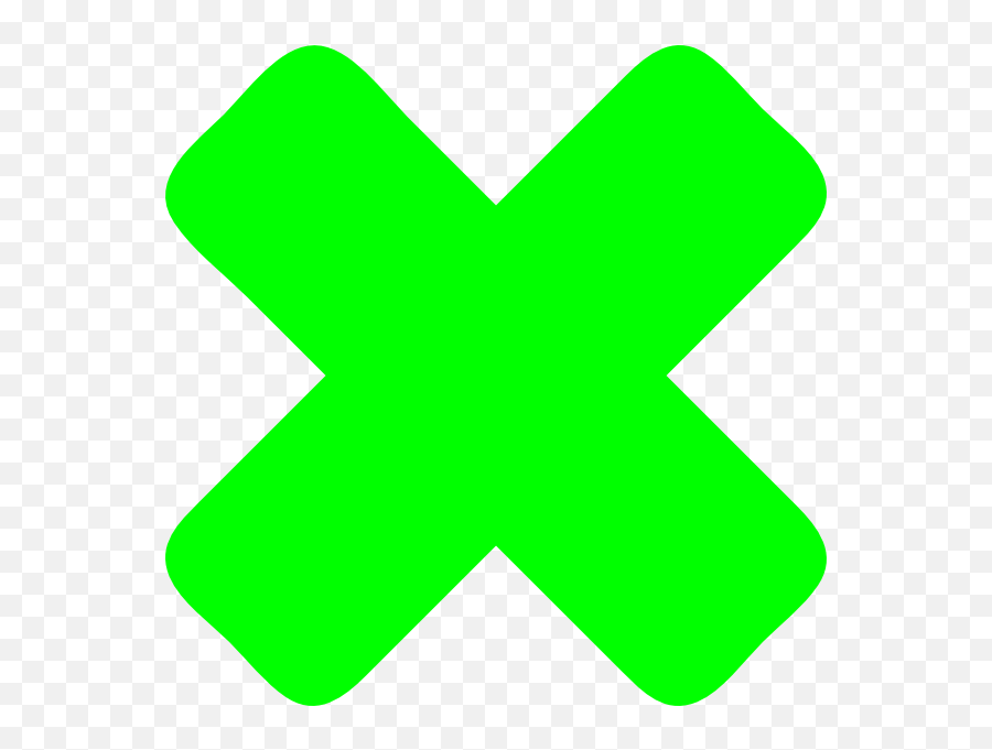 X Cross Crossx Clip Art - Vector Clip Green Cross Mark Icon Png,Crossout Png