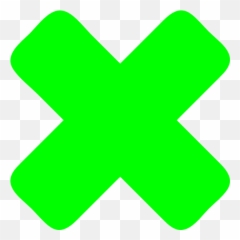 X Cross Crossx Clip Art - Vector Clip Green Cross Mark Icon Png,Crossout Png