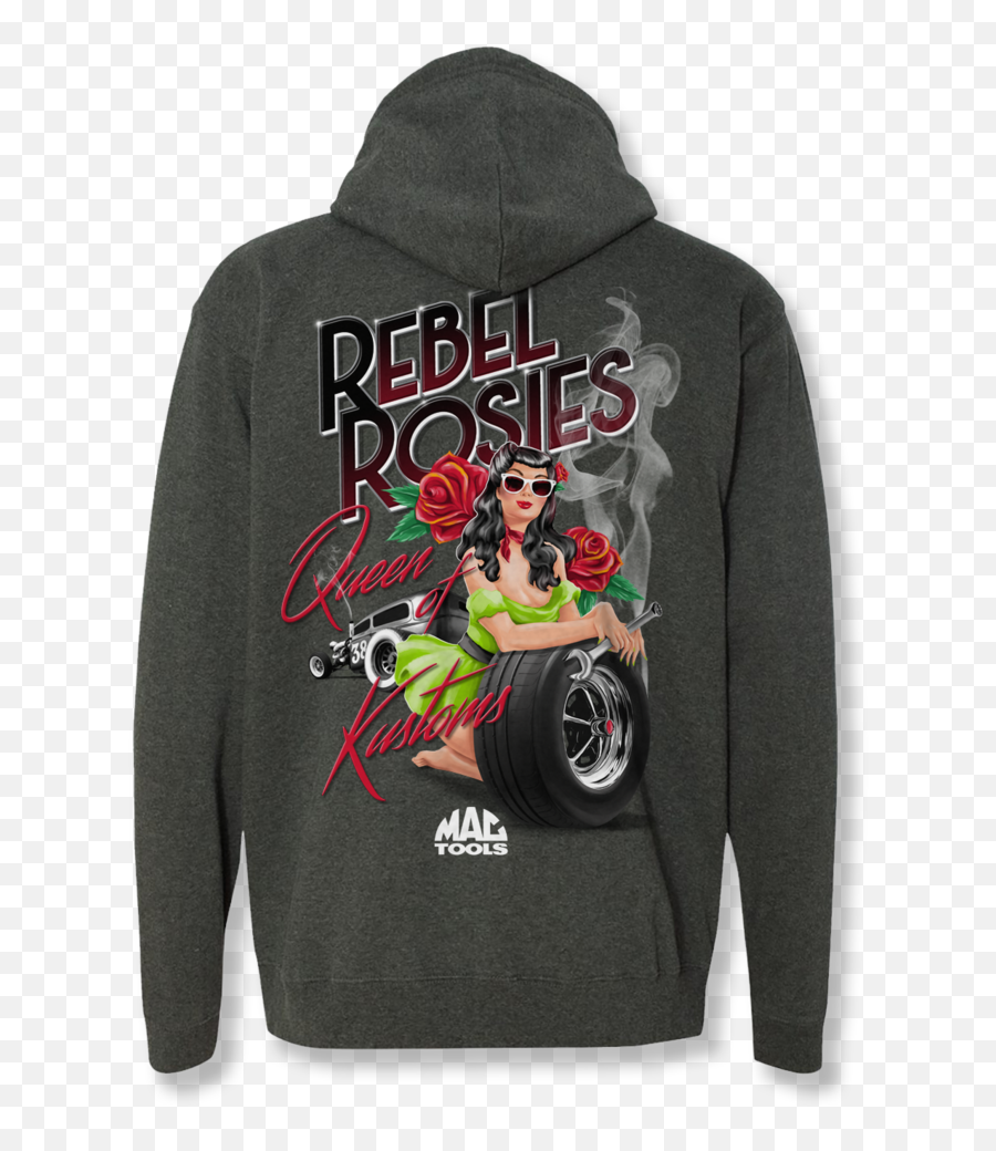 T7207 Rebel Rosies Pin Up Girl Tailgate Hoodie - Mac Tools Pin Up Girl Hoodie Png,Pin Up Png