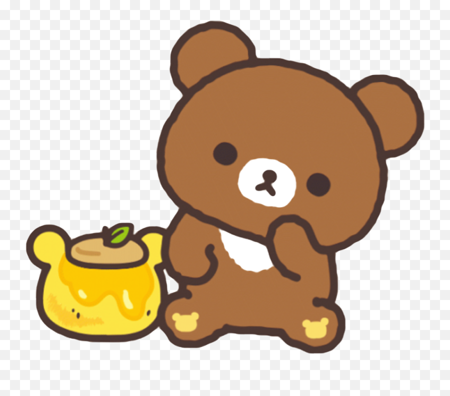 Download Honey Kawaii Cute Bear Brown - Transparent Cute Bear Png,Rilakkuma Transparent