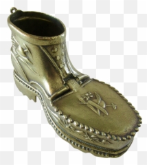 Mid - Century Italian Brass Boot Cigarette Holder Ashtray Mid Century Brass Boot Cigarette Holder Trinket Png,Lit Cigarette Png