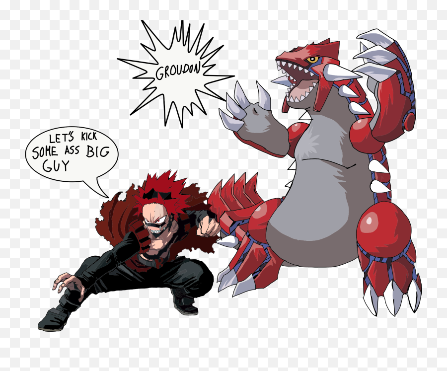 Kirishima And Groudon Fan Art Sequel - Fanart Kirishima X Kaminari Png,Groudon Icon