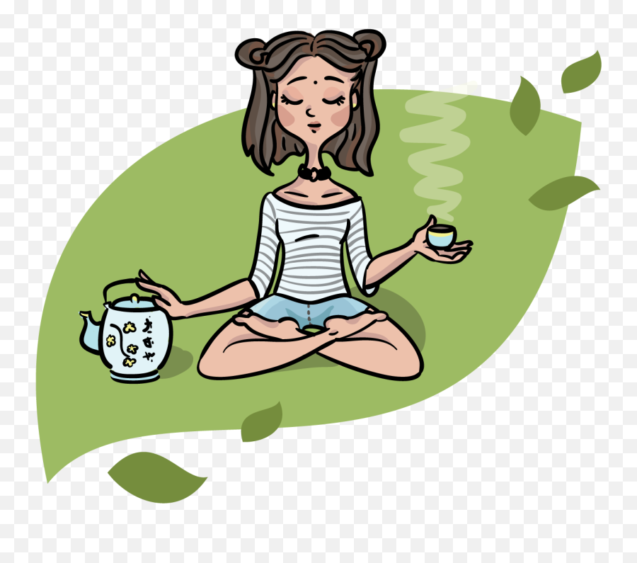 Download Hd Tea Girl Vector Art - Sitting Transparent Png Sitting,Girl Sitting Png