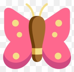 Butterfly Side View With Detailed Wings - Girly png
