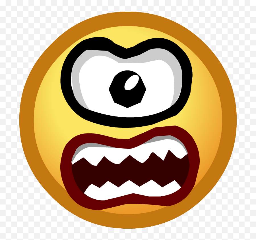 Download Hd Scare Emoticon - Emoticons Do Club Penguin Emojis Do Club Penguin Png,Scared Emoji Png
