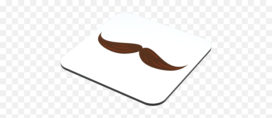 Mustache Brown Coaster - Just Stickers Clip Art Png,Mustaches Logo