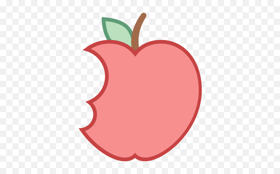 Bitten Apple Icon In Office Style - Girly Png,Apple Icon Svg