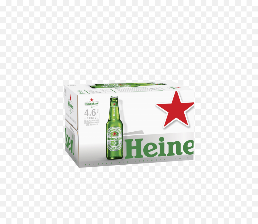Mid Strength Low Carb Beer 24 X 330ml - Beer Bottle Png,Heineken Png