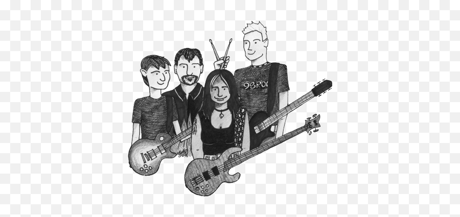 Alma Fiera - Band Rock Cartoon Png Full Size Png Download Rock Band Cartoon Logos,Cartoon Rock Png