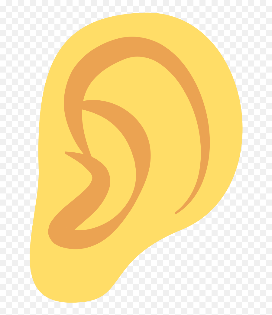 Ear Emoji Face Emoticon Smiley - Illustration Png,Ear Png