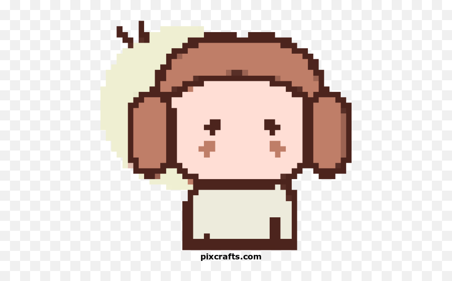 Leia - Printable Pixel Art Cartoon Png,Leia Png