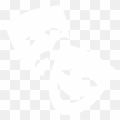 White Theatre Masks Icon - Theater Png