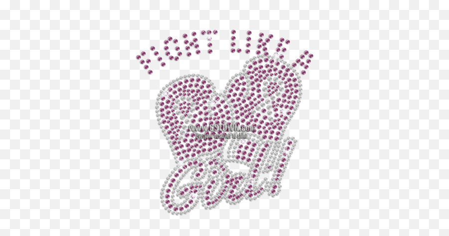 Download Bling Fight Like A Girl Iron - Heart Png,Rhinestone Png