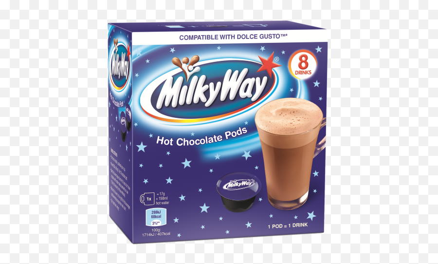 Milky Way Hot Chocolate Pods - Aimia Foods Nescafe Dolce Gusto Hot Chocolate Pods Png,Milky Way Png