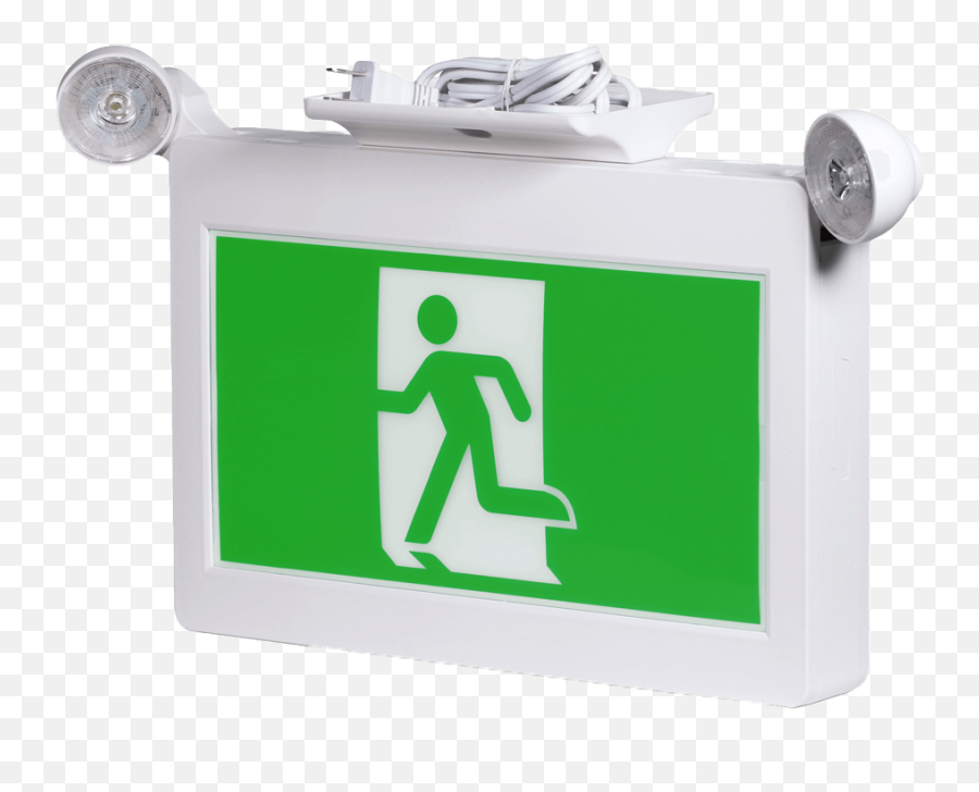 Green Running Man Exit Light With Heads Kastor Energy - Golf Png,Running Man Logo