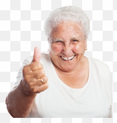 Download Free Png Grandma Picture - Old Woman Thumbs Up,Grandma Png