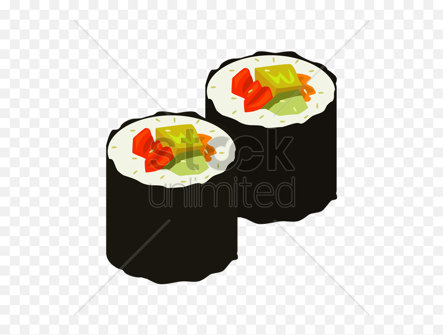 Sushi Roll Vector Clipart Asian Cuisine California - Transparent Background Sushi Clipart Png,Sushi Clipart Png