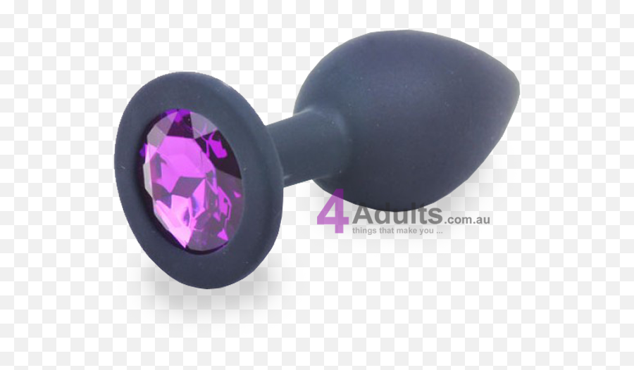 Black Silicone Anal Plug W Purple Diamond By Daytona Buy - Body Jewelry Png,Purple Diamond Png
