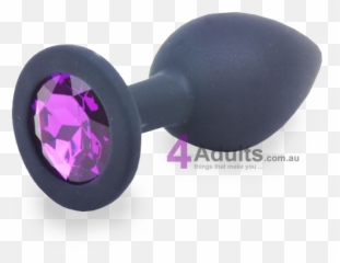 Black Silicone Anal Plug W Purple Diamond By Daytona Buy - Body Jewelry Png,Purple Diamond Png