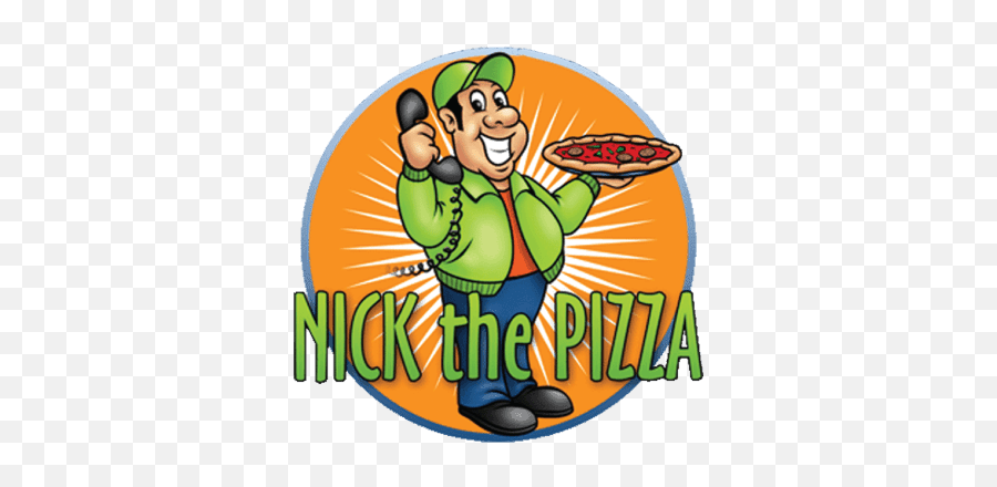 Nick The Pizzau0027s Menu And Delivery Service Are Great - Clip Art Png,Cartoon Pizza Logo