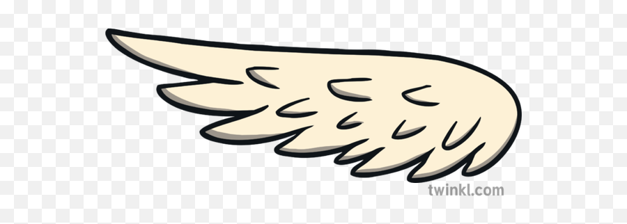 Long Thin Angel Wing Illustration - Twinkl Clip Art Png,Angel Wing Png