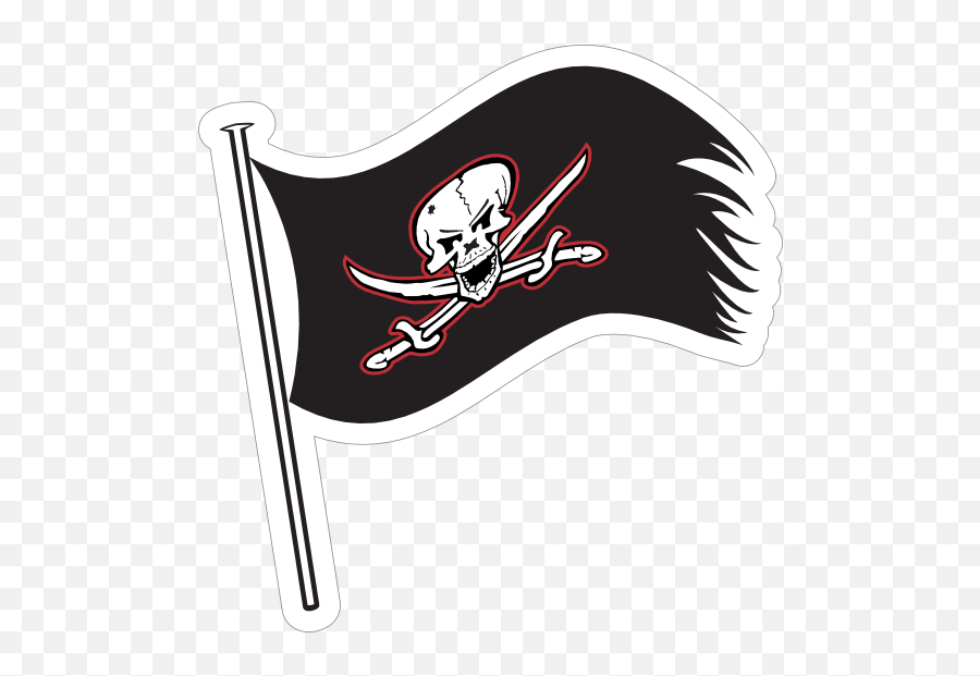 Buccaneers Flag Mascot Sticker - Cartoon Png,Buccaneers Logo Png