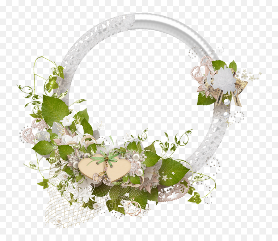 Download Wedding Frame Png Cluster - Cadre Fleur Mariage Png,Bunga Png